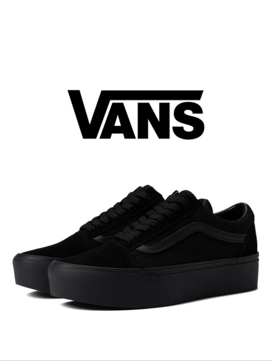 Vans Shoes - Vans - Old Skool Stackform Suede/Canvas Black/Black - Women's Size 8